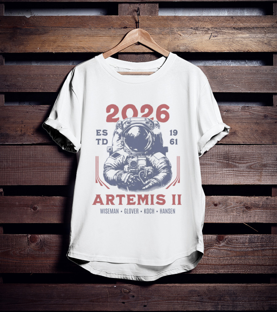 2026 Artemis II Lunar Mission Wiseman Glover Koch Hansen 1961 EST TD T-Shirt