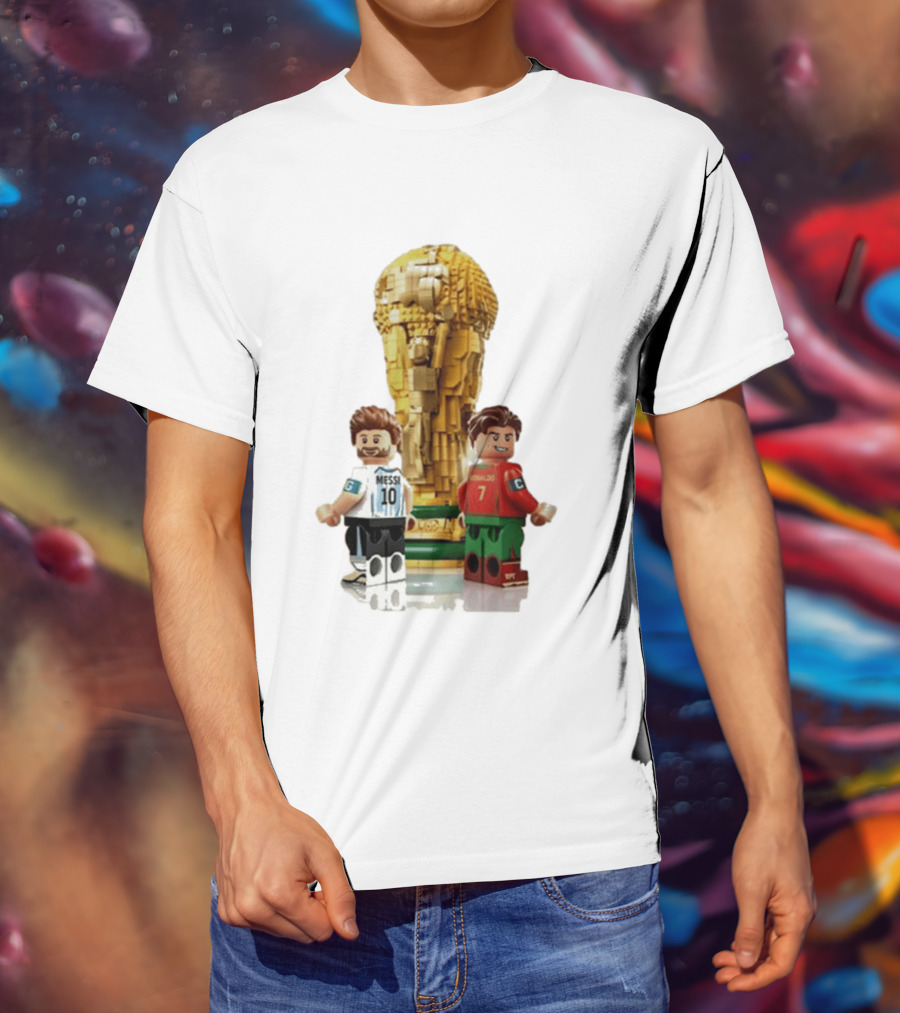 LEGO Football Legends Messi Ronaldo FIFA World Cup 2026 Mini Figures T-Shirt