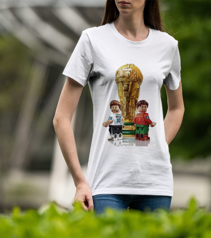 LEGO Football Legends Messi Ronaldo FIFA World Cup 2026 Mini Figures T-Shirt