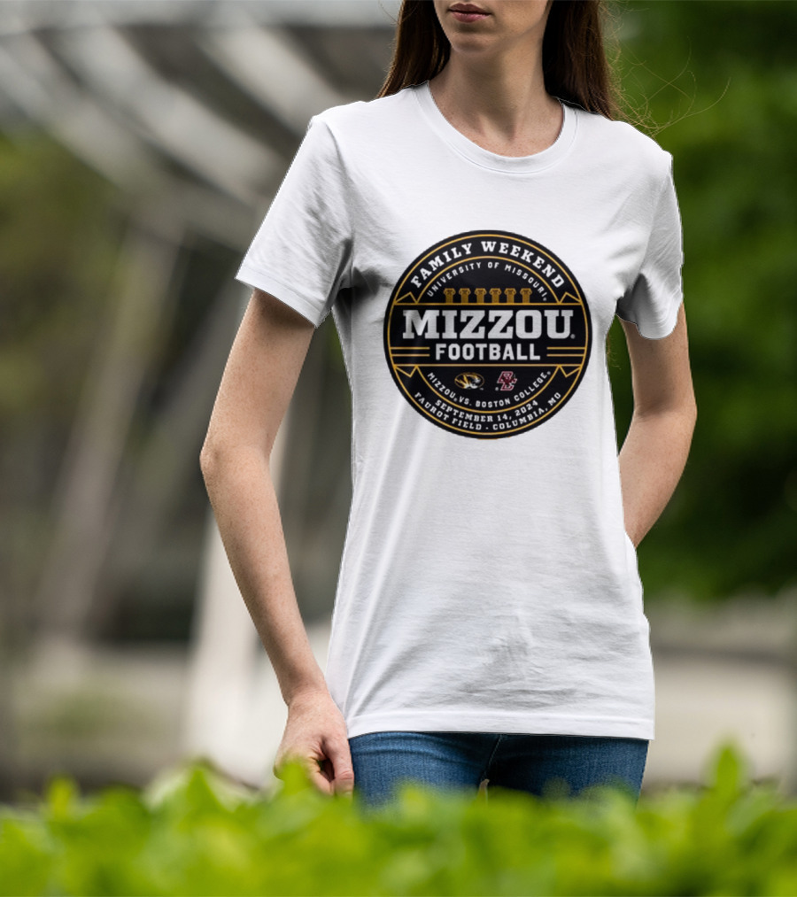 Family Weekend University Of Missouri Mizzou Football Vs Boston College September 14 2024 Faurot Field Columbia MO T-Shirt