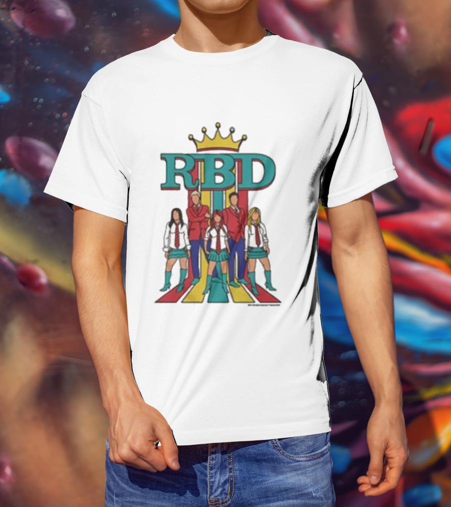 RBD Logo With Crown And Colorful Band Members T-Shirt