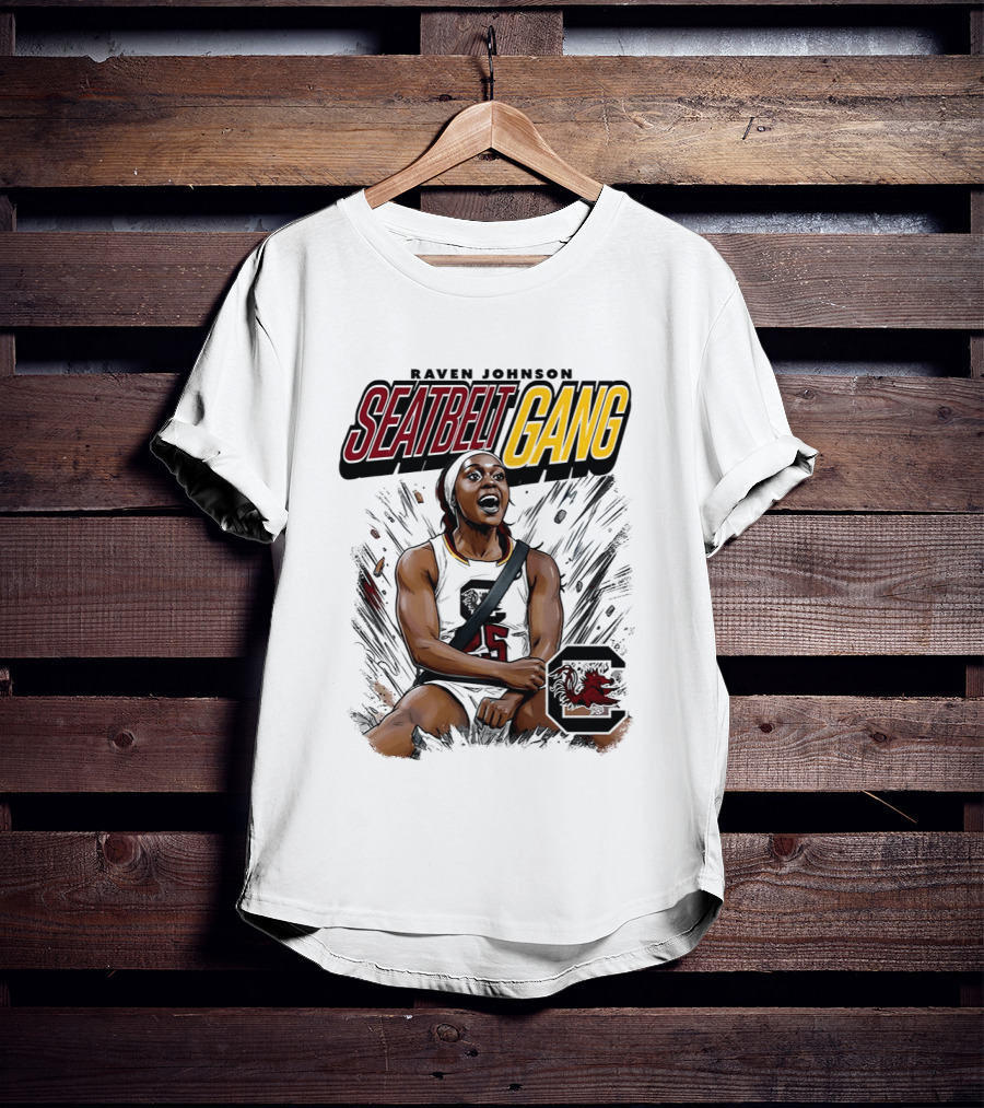 Raven Johnson Seatbelt Gang South Carolina Gamecocks Basketball T-Shirt