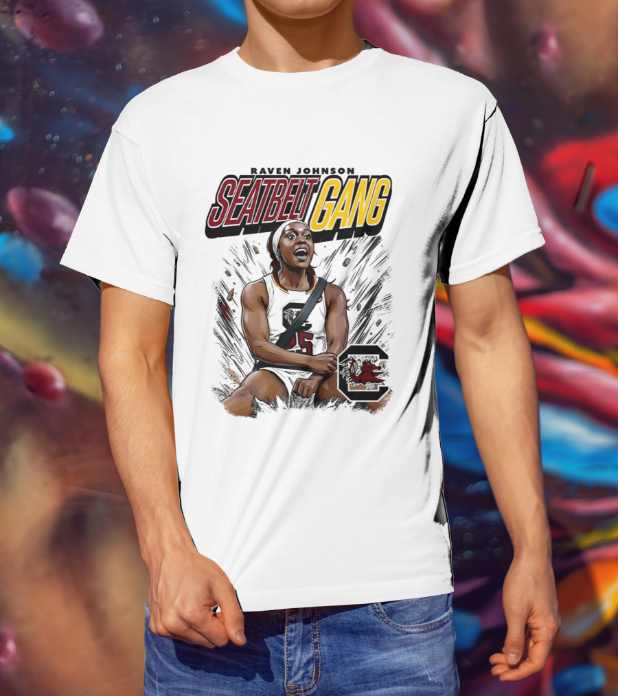 Raven Johnson Seatbelt Gang South Carolina Gamecocks Basketball T-Shirt
