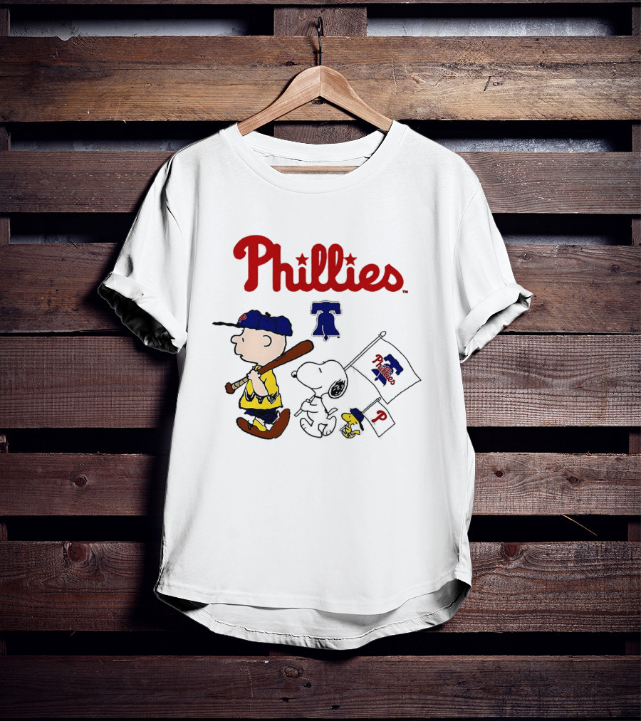Philadelphia Phillies Snoopy Charlie Brown Woodstock MLB Fan 2025 T-Shirt