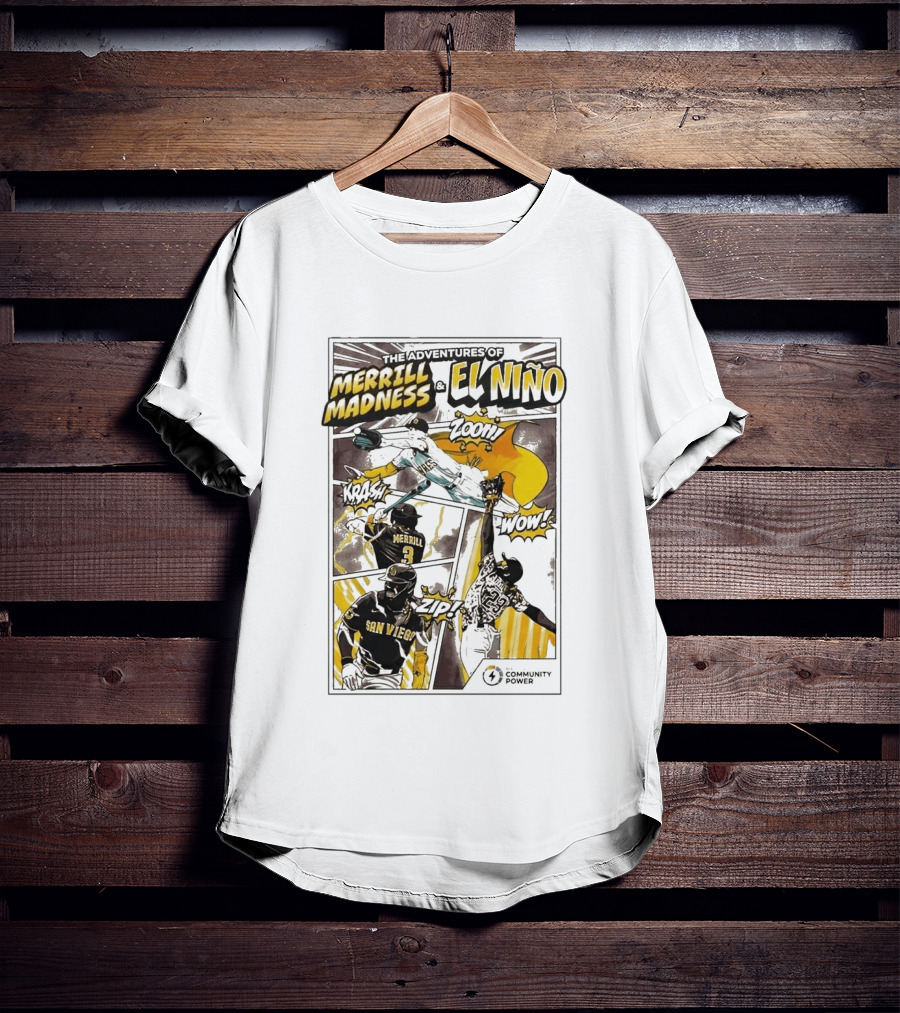 The Adventures Of Merrill Madness And El Niño San Diego Padres Comic Style 2026 T-Shirt
