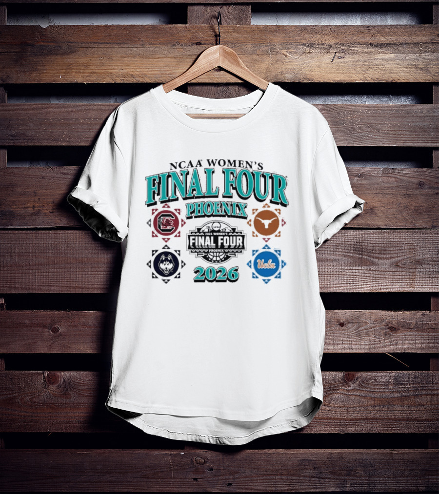 University Of South Carolina Women’s Basketball 2026 Final 4 And 4 Teams T-Shirt