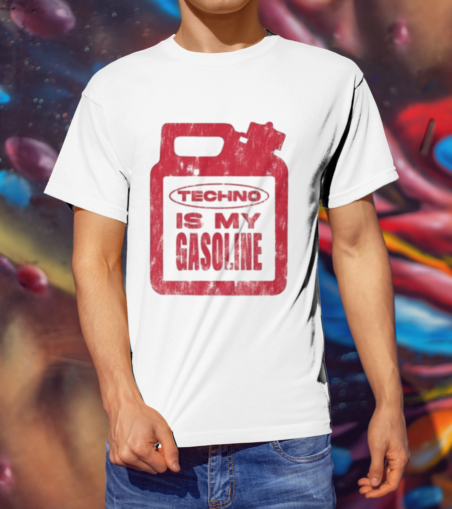 Techno Is My Gasoline Red Fuel Can T-Shirt