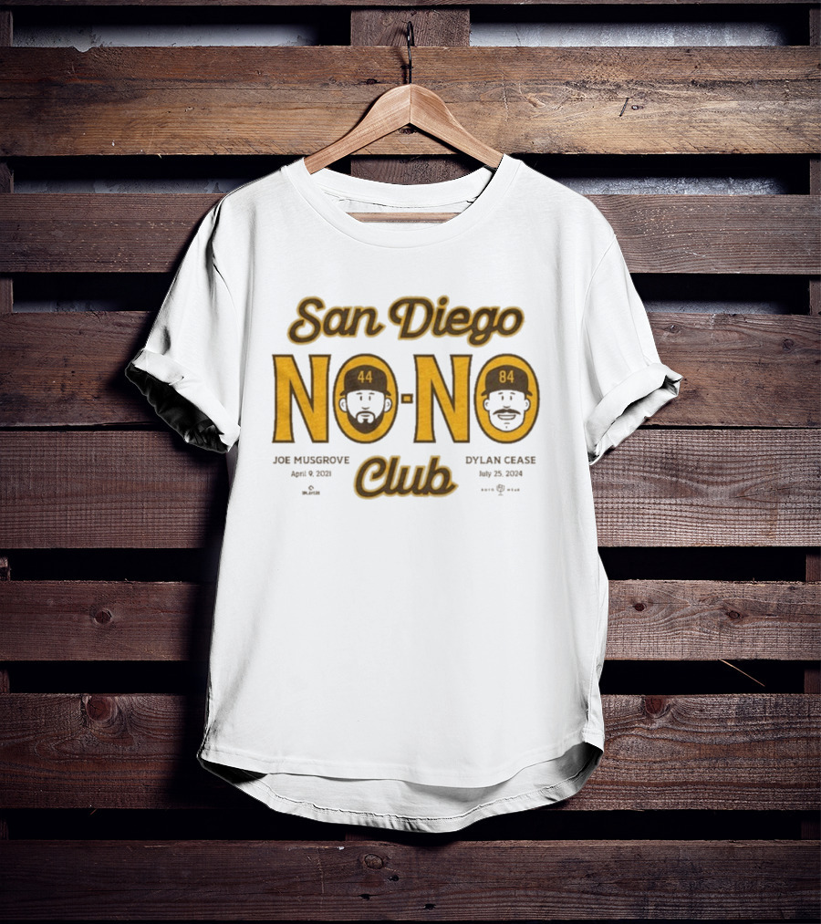 San Diego No No Club Joe Musgrove April 9 2021 Dylan Cease July 23 2024 T-Shirt