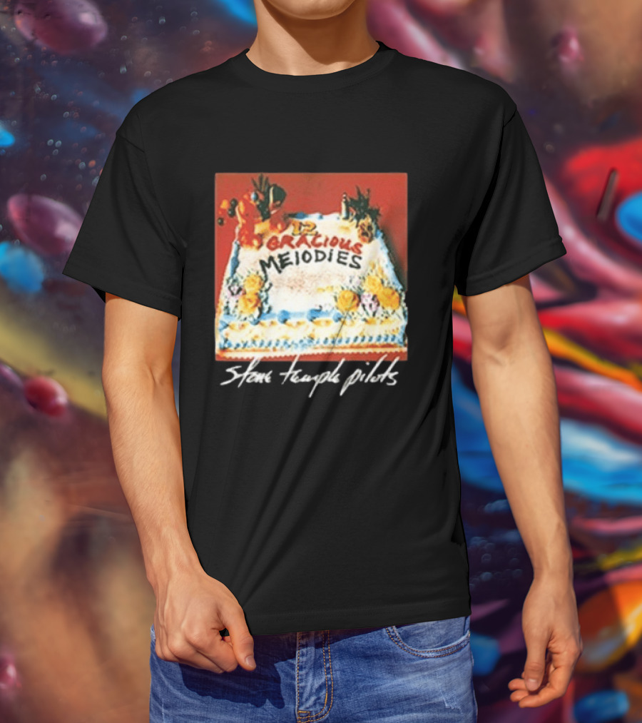 Stone Temple Pilots 12 Gracious Melodies Cake Art 30th Anniversary T-Shirt