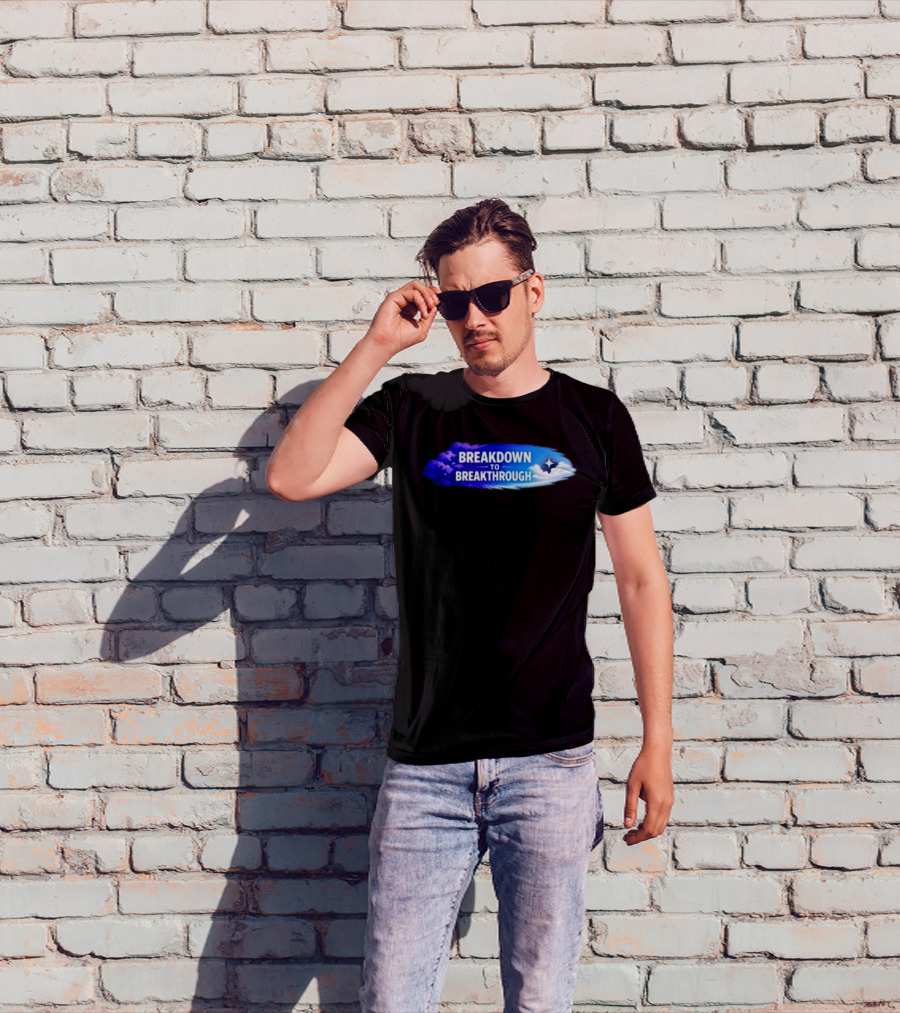 Breakdown To Breakthrough Clouds And Stars Blue Sky T-Shirt