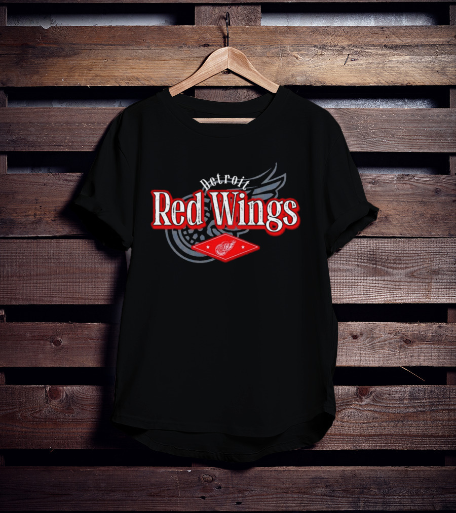 Detroit Red Wings NHL Team Emblem Iconic Hockey T-Shirt