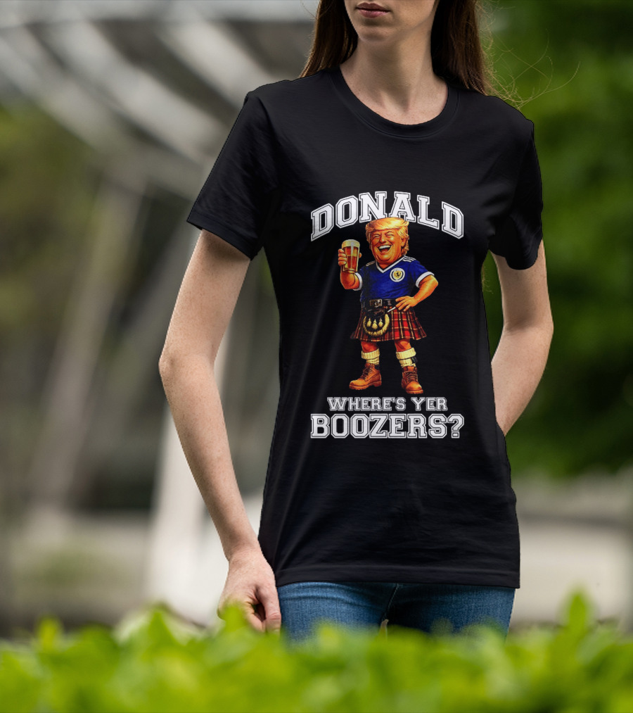 Donald Where's Yer Boozers Scotland Football 2026 World Cup T-Shirt