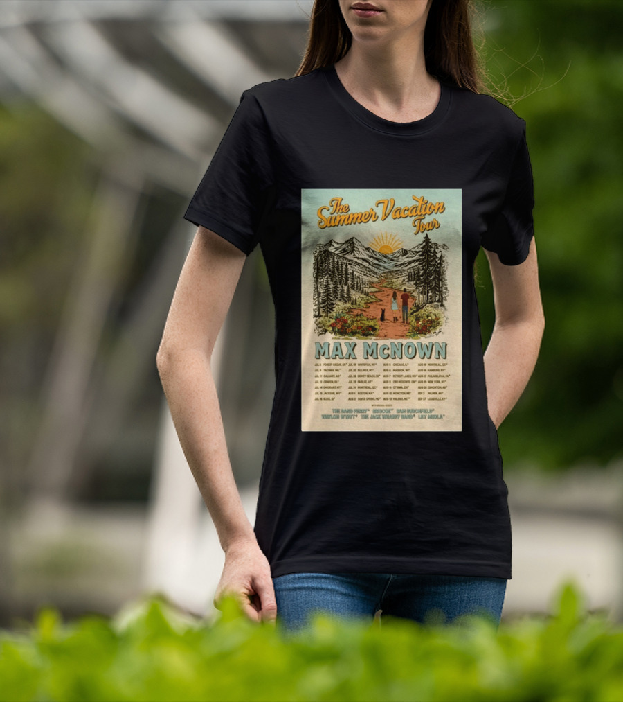 The Summer Vacation Tour 2026 Max McNown Concert Dates And Locations T-Shirt