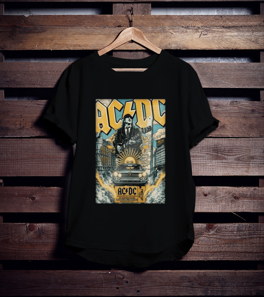 AC DC Power Up Tour 27 Marzo 2026 Buenos Aires Argentina T-Shirt