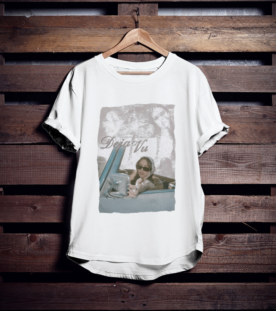 Olivia Rodrigo Deja Vu Vintage Car Photo And Elegant T-Shirt