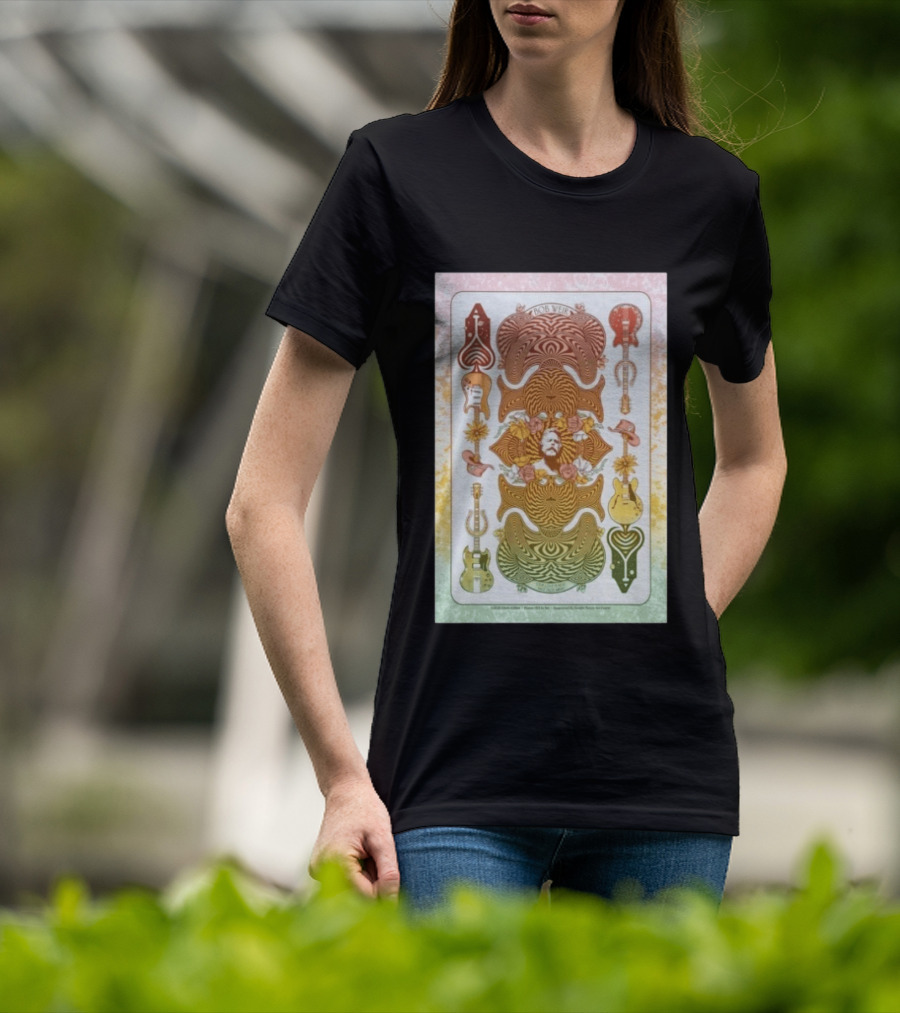 Bob Weir Psychedelic Guitars Memorial Roses And Hats T-Shirt