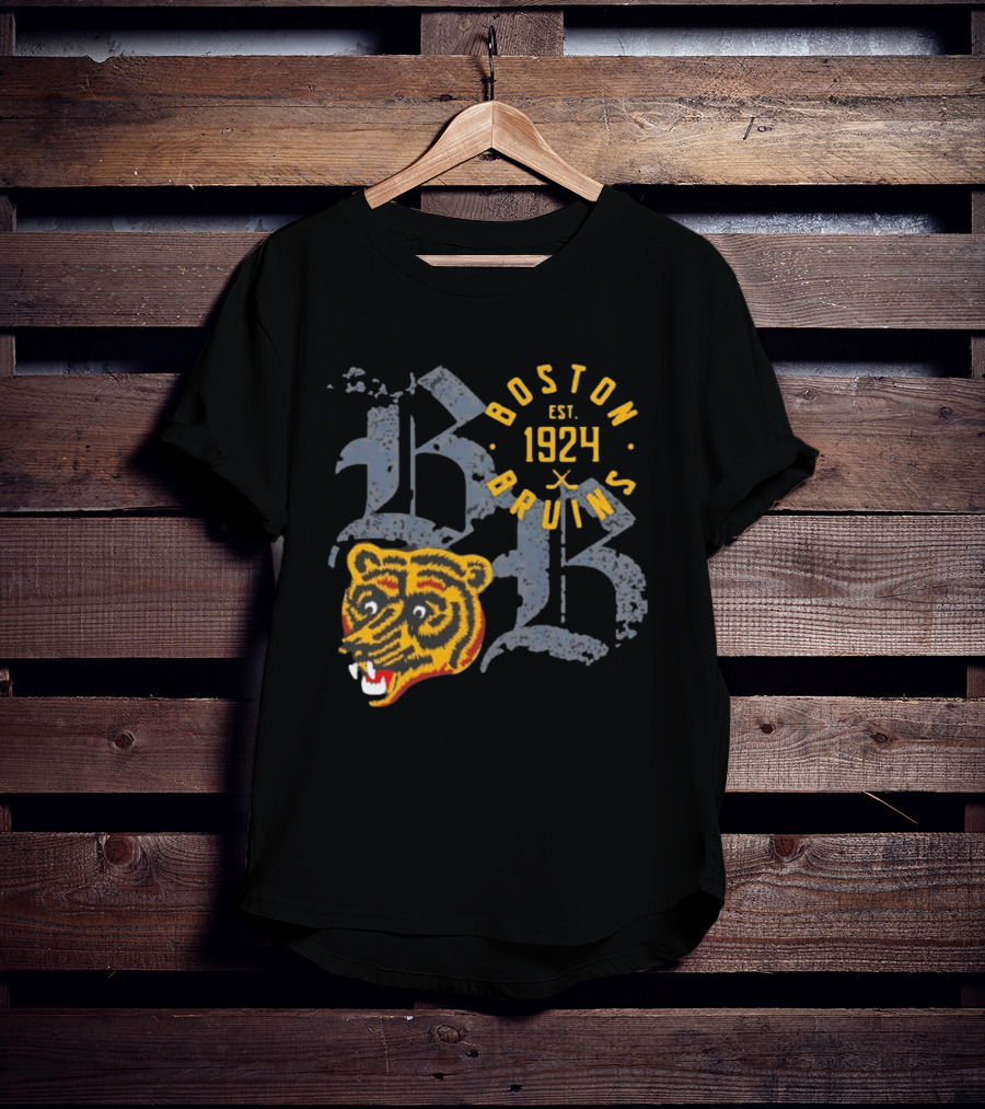 Boston Bruins EST 1924 Long Haul Classic Team Bear T-Shirt