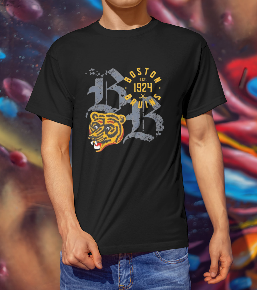 Boston Bruins EST 1924 Long Haul Classic Team Bear T-Shirt