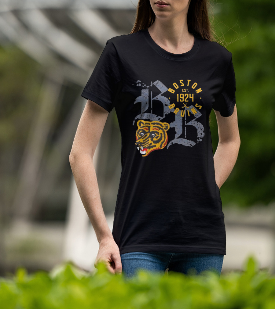Boston Bruins EST 1924 Long Haul Classic Team Bear T-Shirt