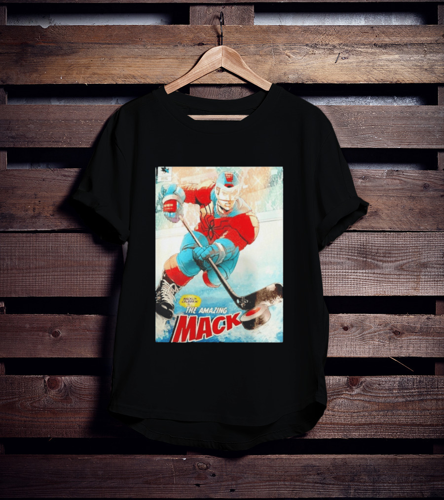 Macklin Celebrini The Amazing Mack San Jose Sharks Hockey Comic T-Shirt