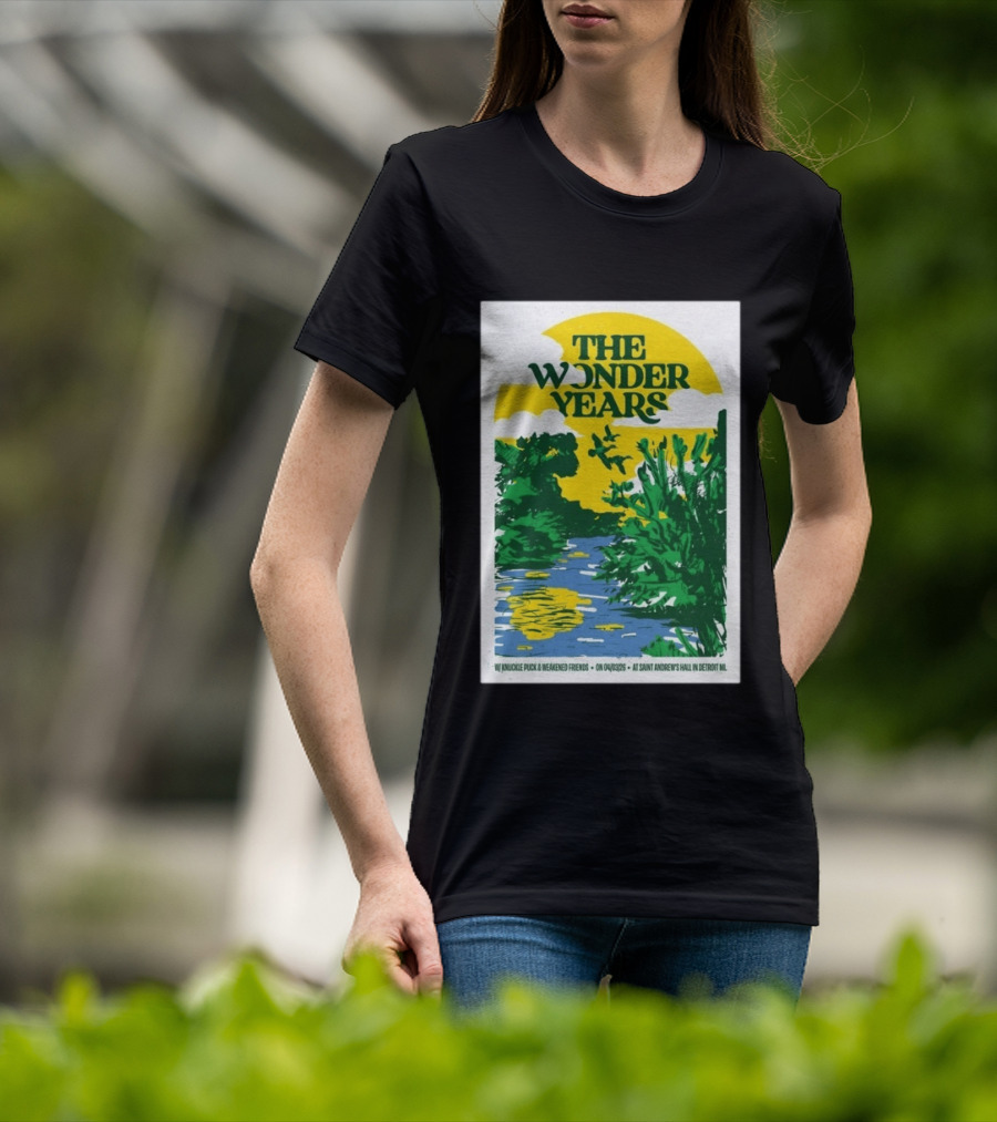 The Wonder Years St Andrew's Hall Detroit Michigan April 3 2026 Knuckle Puck Weakened Friends T-Shirt