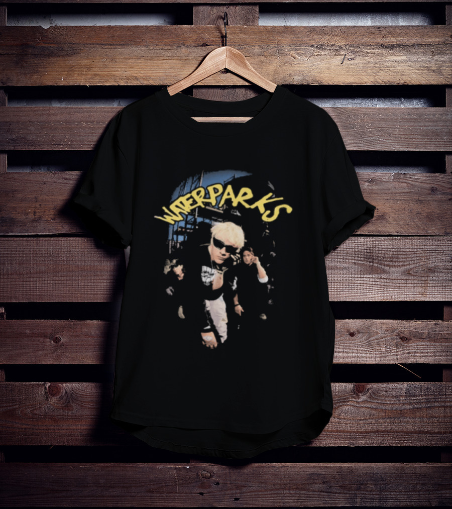 Waterparks Junkyard Photo Tour Neon Yellow And Blue Image T-Shirt