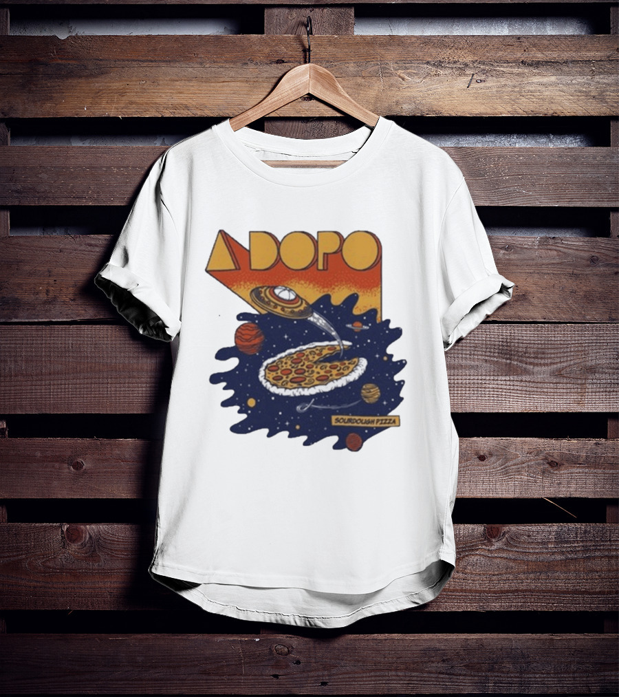 A Dopo UFO Sourdough Pizza Space Adventure T-Shirt