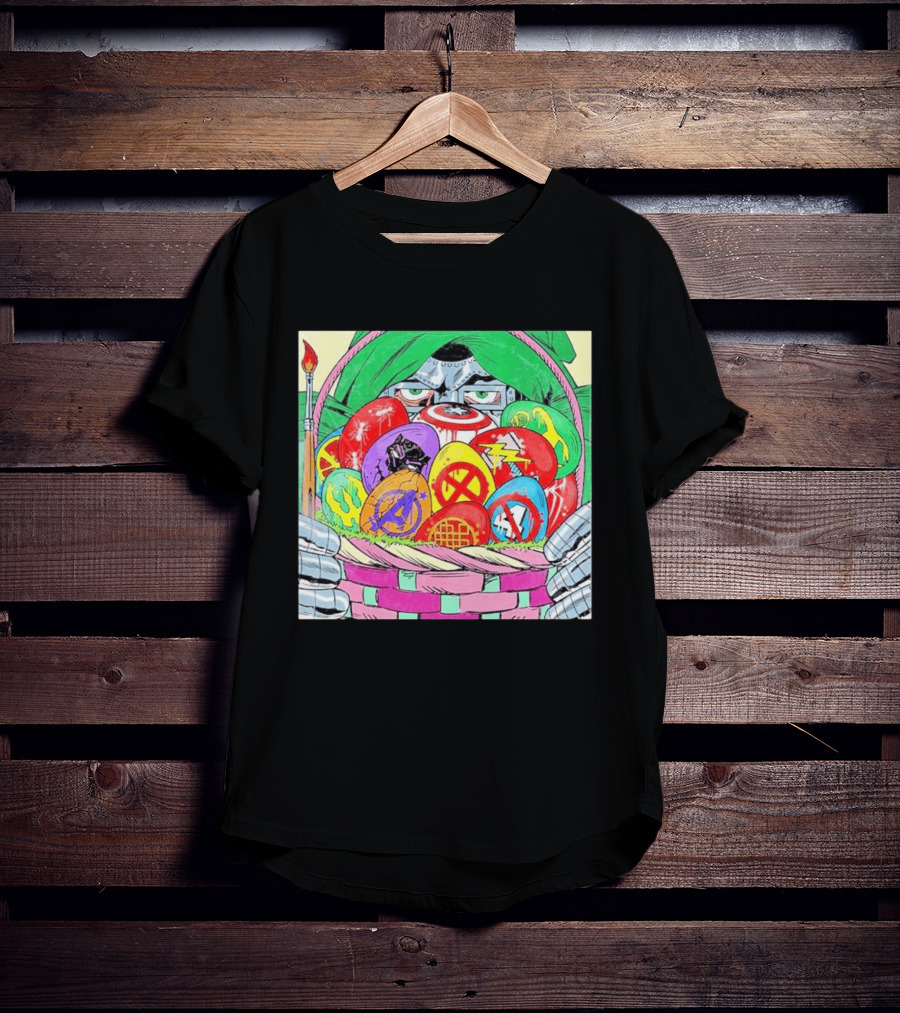 Doctor Doom Easter Egg Basket Avengers Marvel Crossover Secrets T-Shirt