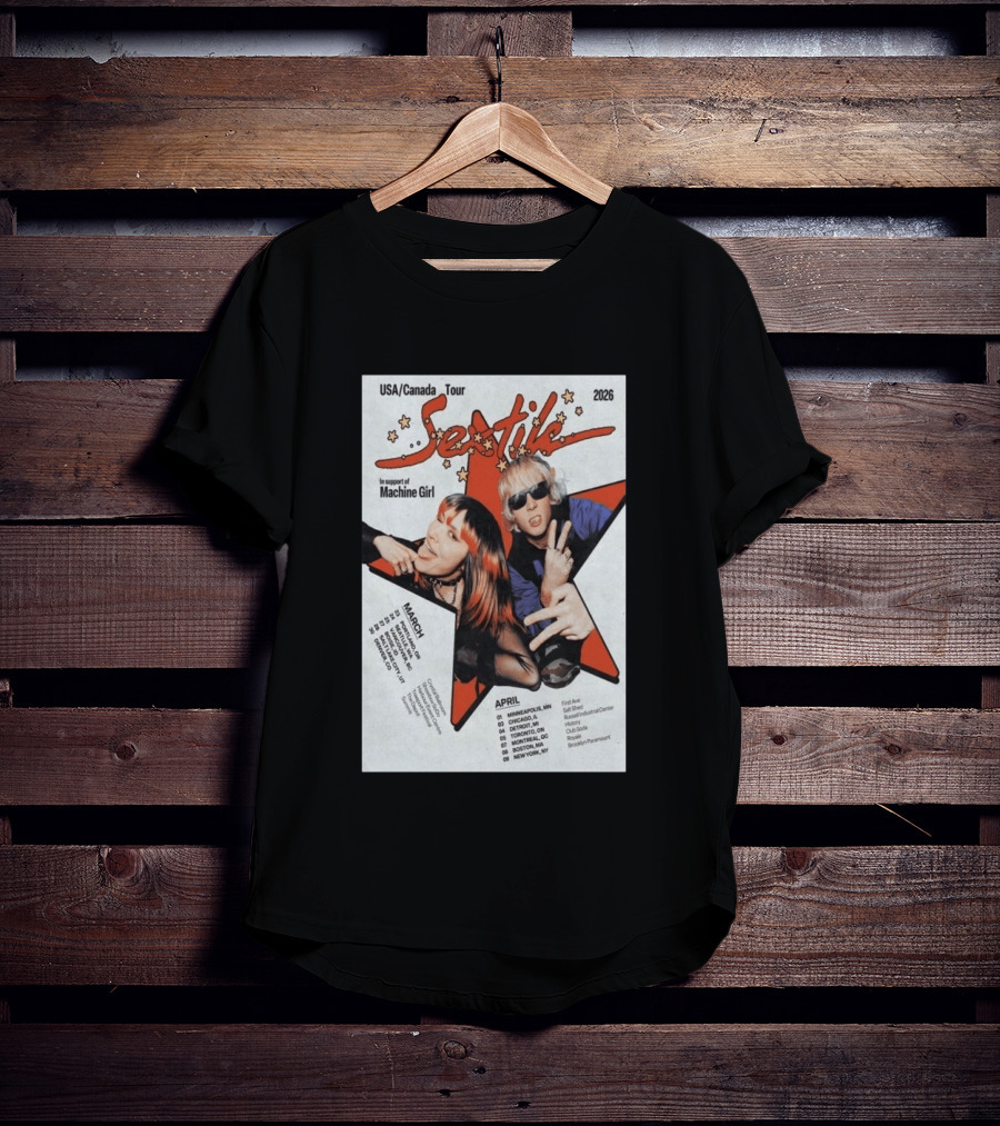 USA Canada 2026 Sextile Tour In Support Of Machine Girl T-Shirt