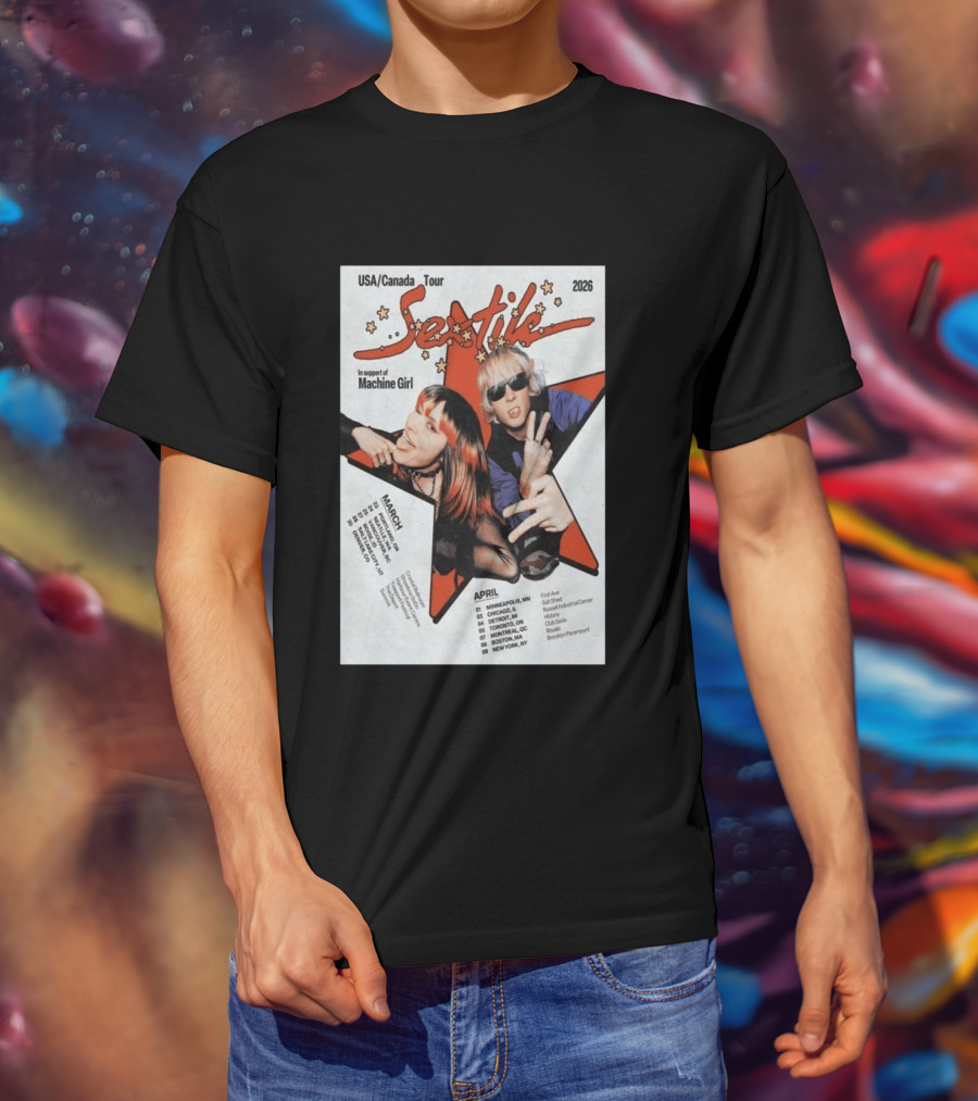 USA Canada 2026 Sextile Tour In Support Of Machine Girl T-Shirt