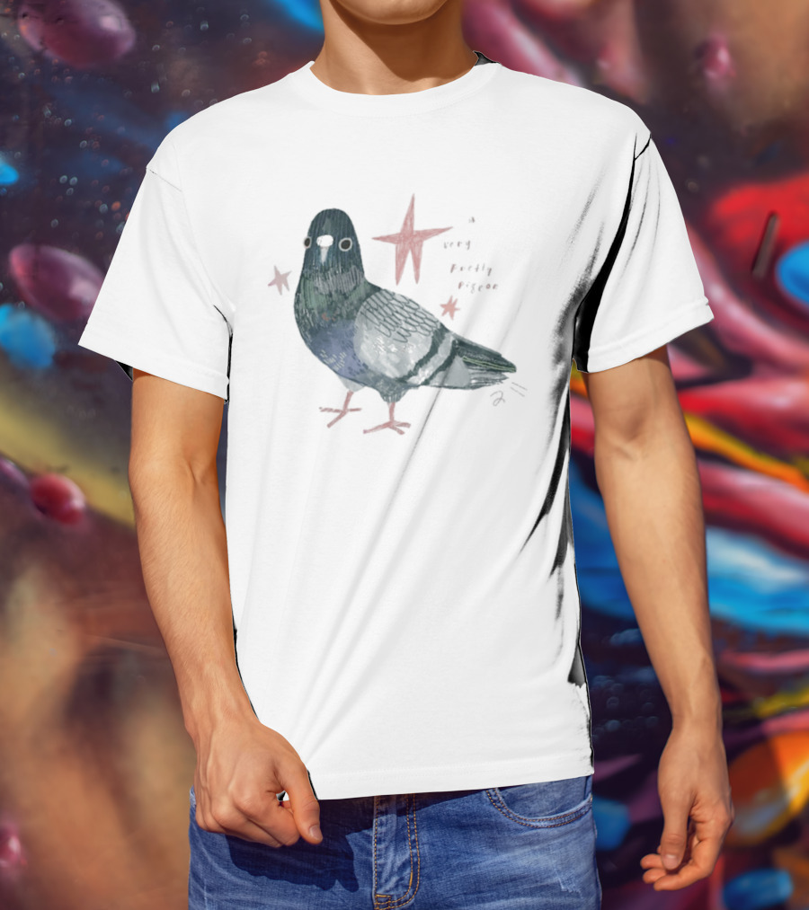A Very Pretty Pigeon With Red Stars T-Shirt