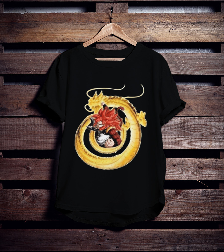Dragon Ball Games Battle Hour 2026 Dokkan Battle Super Saiyan 4 Gogeta Shenron T-Shirt