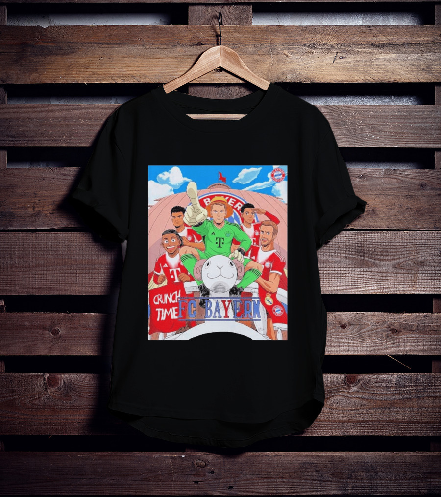 Crunch Time FC Bayern Munich X One Piece Anime Crossover UCL Collaboration T-Shirt