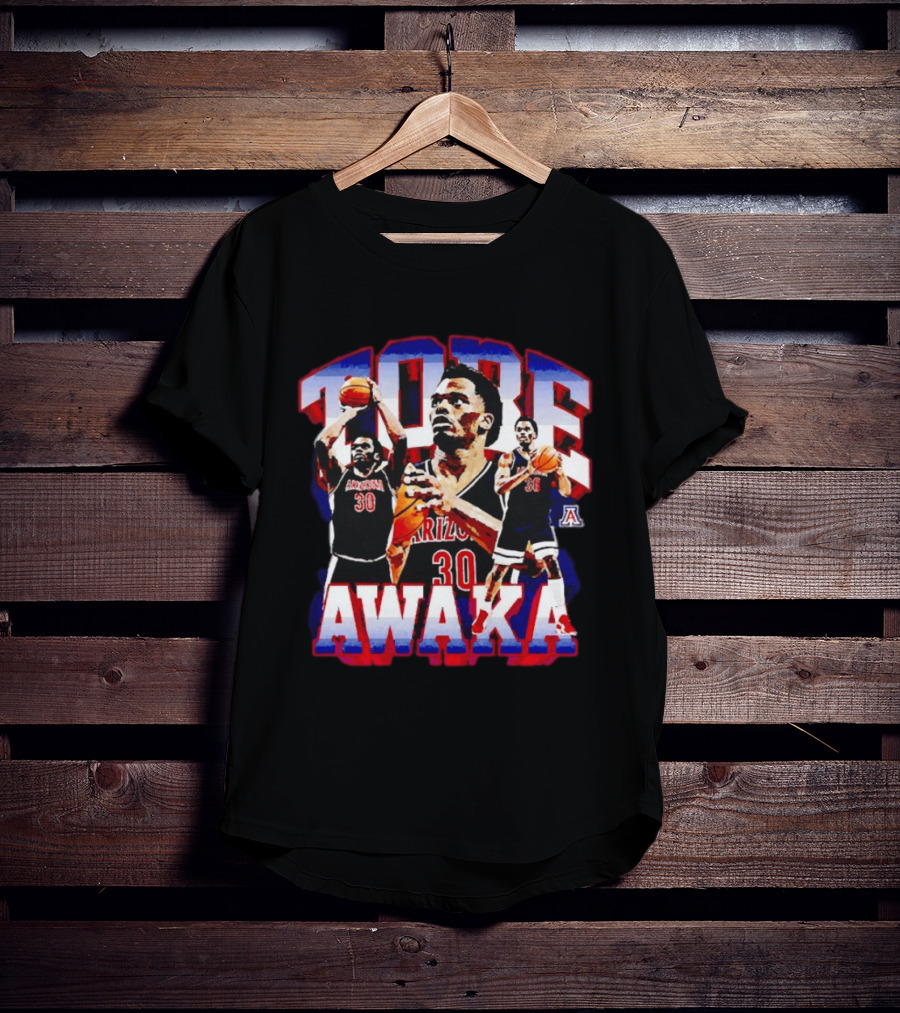 Tobe Awaka Arizona Wildcats Basketball Player Number 30 T-Shirt