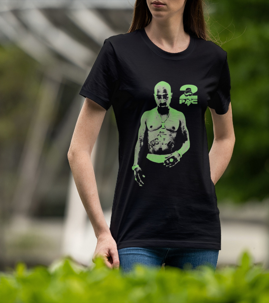 Tupac Shakur 2pac Thug Life Neon T-Shirt