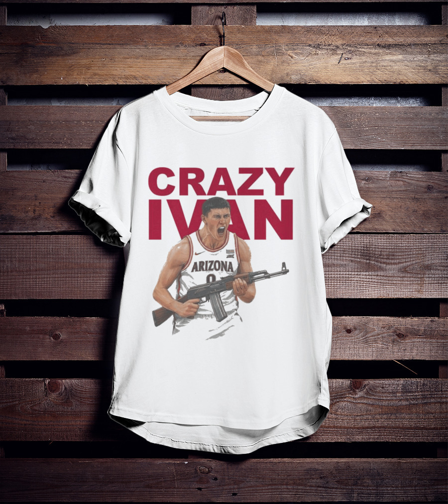 Crazy Ivan Arizona Basketball Player Holding Rifle T-Shirt