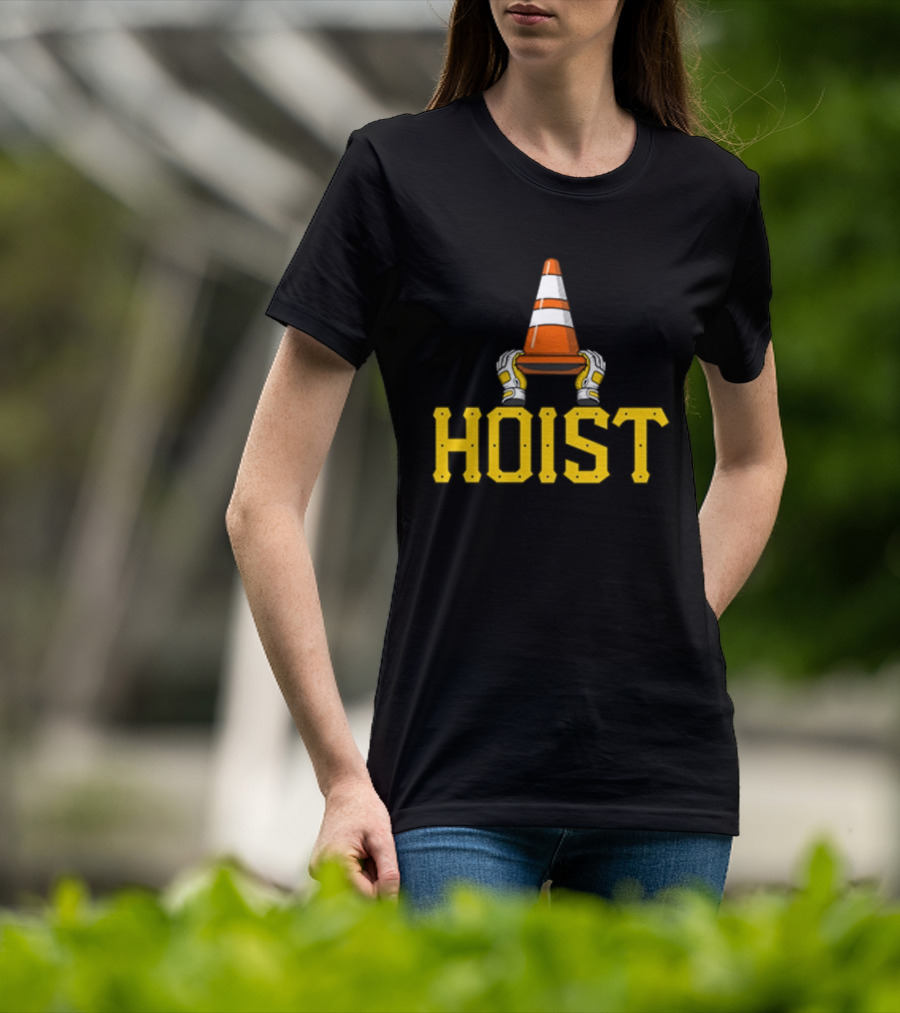 Hoist The Traffic Cone Pittsburgh Baseball Yellow Black Grafters T-Shirt