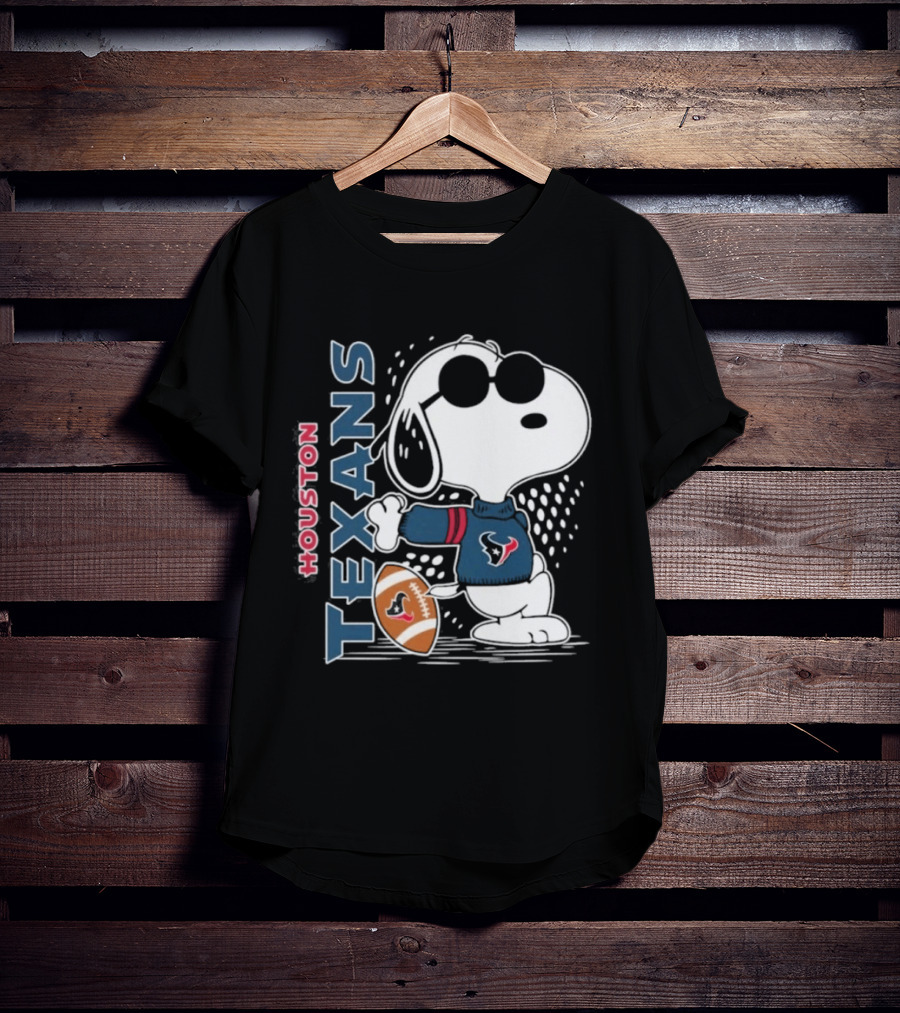 Houston Texans Snoopy Football 2026 Peanuts Collaboration T-Shirt