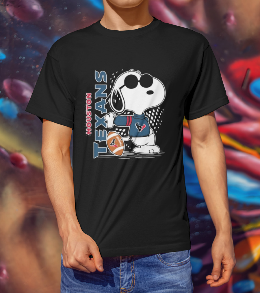 Houston Texans Snoopy Football 2026 Peanuts Collaboration T-Shirt