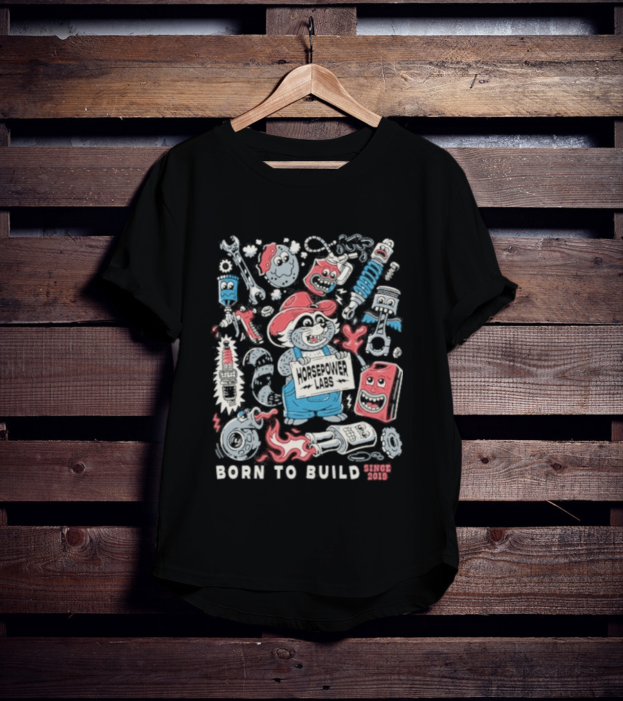 Westen Champlin Born To Build Since 2019 Retro Cartoon T-Shirt
