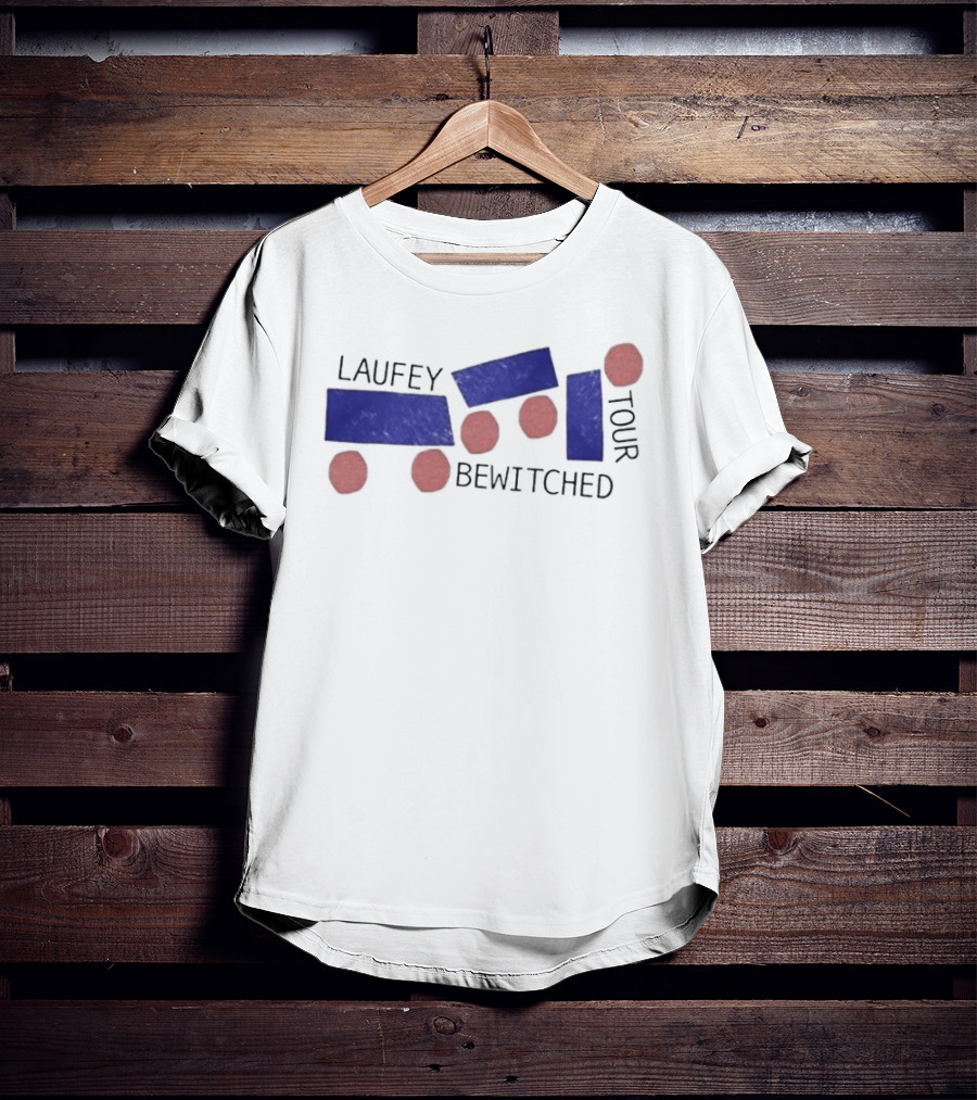 Laufey Bewitched Tour 2026 Red And Blue Abstract Circles And Rectangles T-Shirt