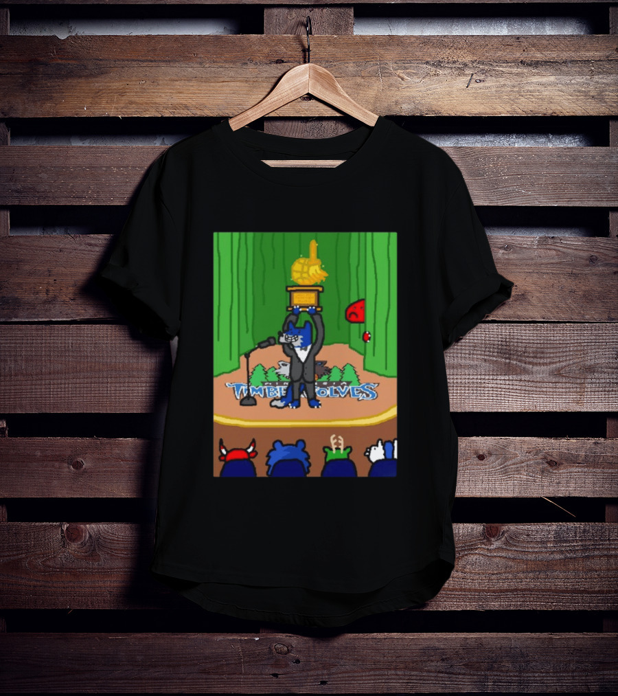 Men Successful Dub Timberwolves Champion Aurora Green Basketball Trophy T-Shirt