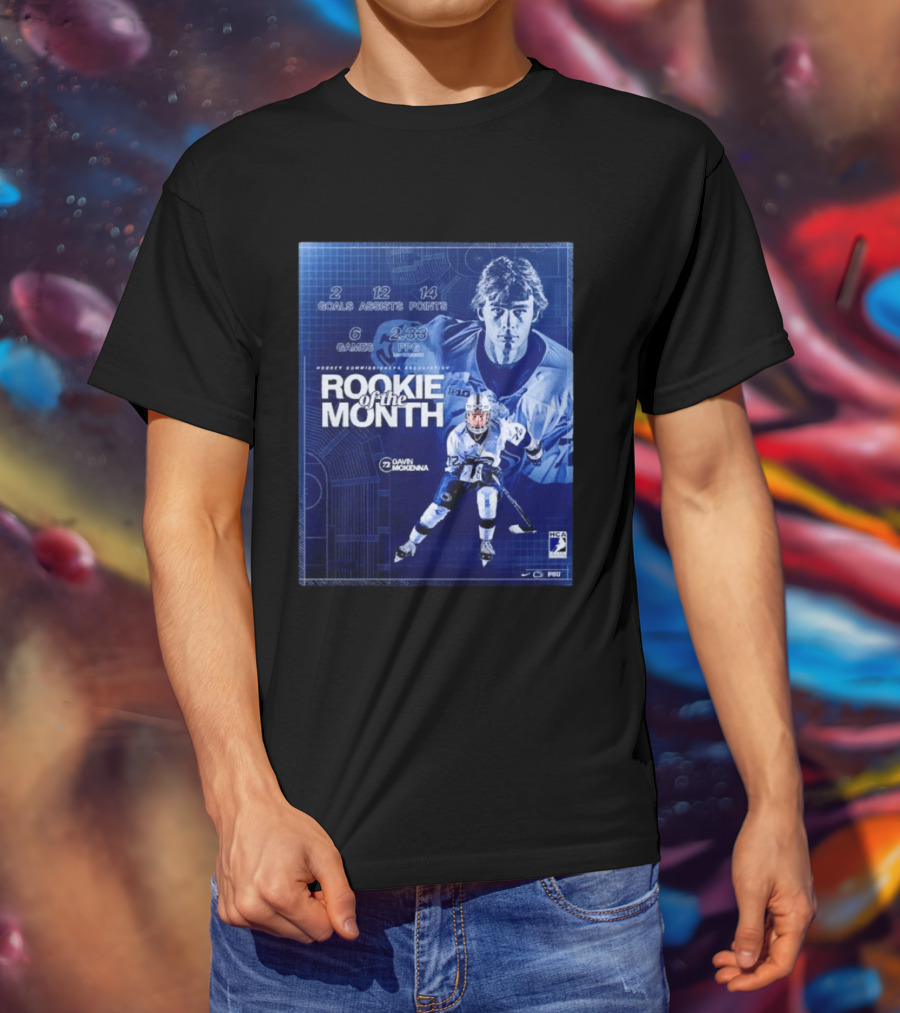 Rookie Of The Month Gavin McKenna 72 Penn State Nittany Lions Hockey Goals Assists Points T-Shirt