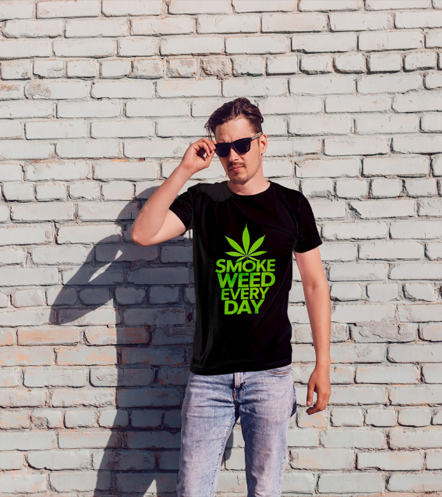 Smoke Weed Every Day Cannabis For Sale Ships Free Leaf T-Shirt