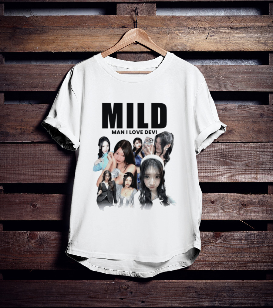 Mild Man I Love Devi Multi Portrait Collage T-Shirt