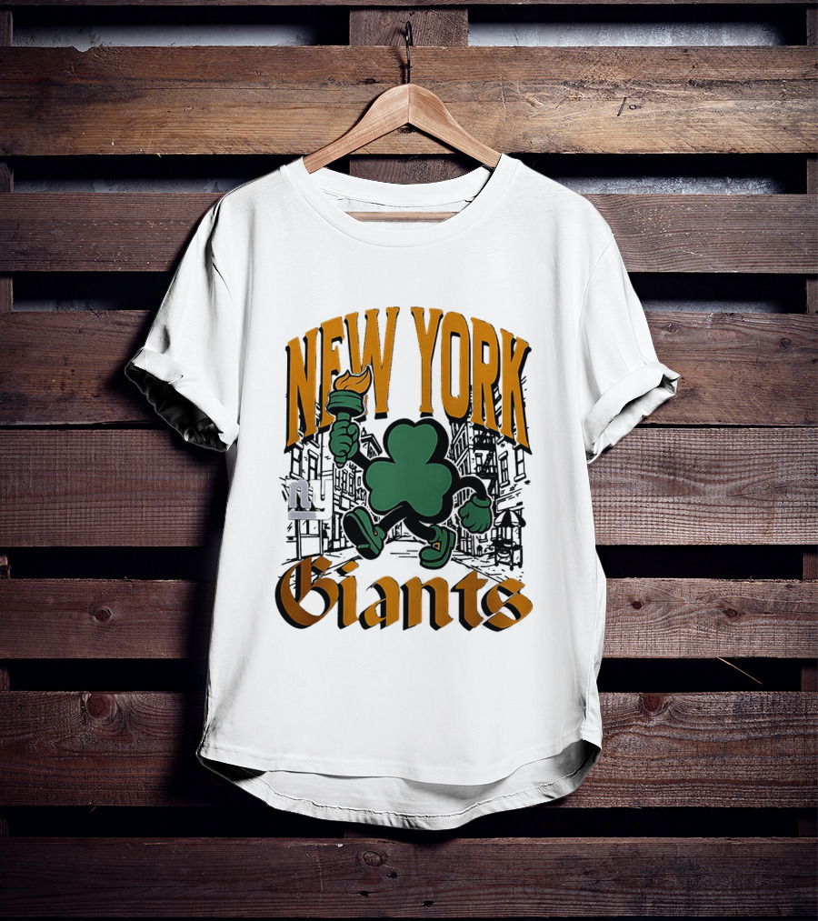 New York Giants St. Patrick's Day 2026 Shamrock Torch Running T-Shirt