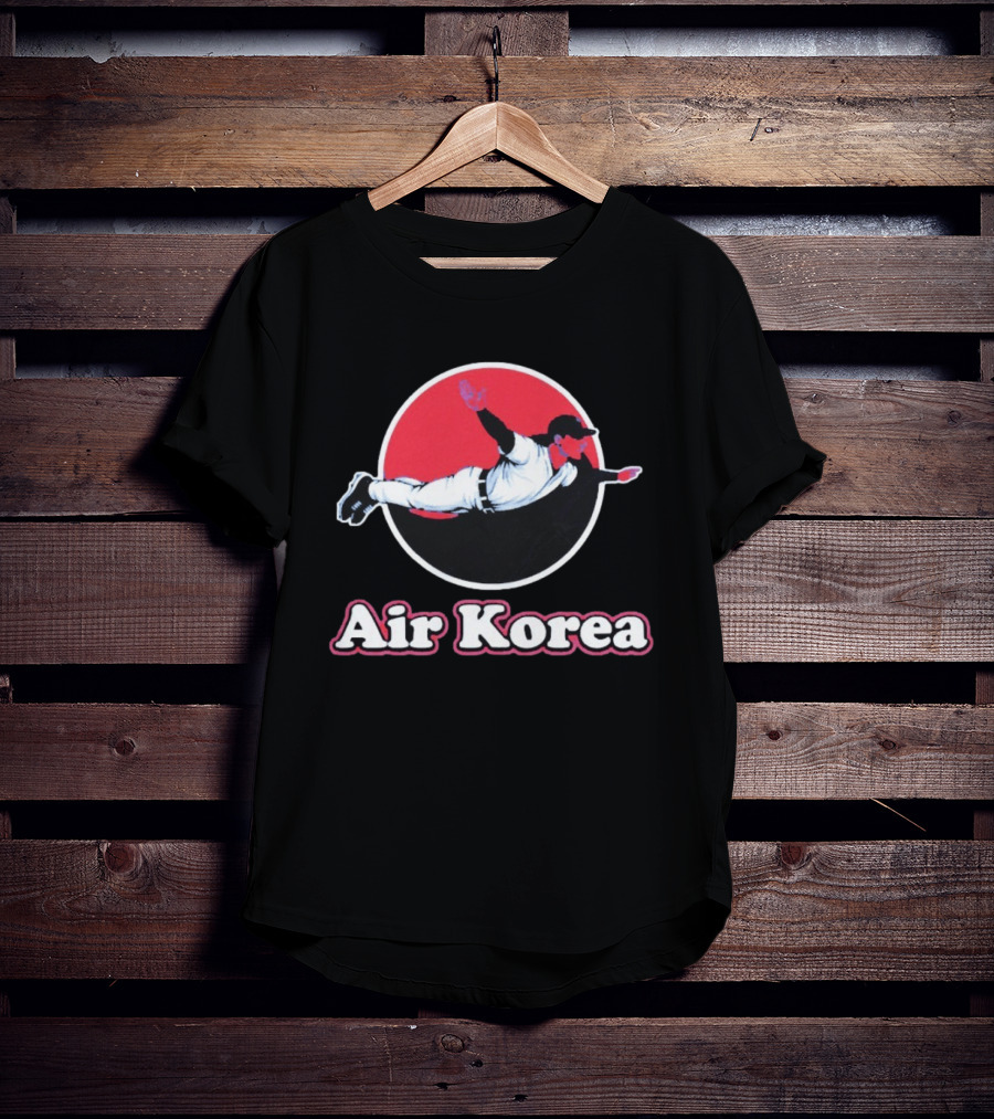 Air Korea Flying High World Baseball Classic Player Black And White T-Shirt