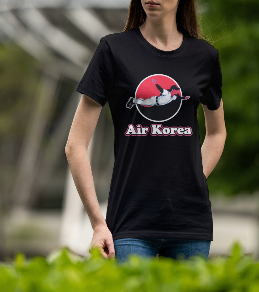 Air Korea Flying High World Baseball Classic Player Black And White T-Shirt
