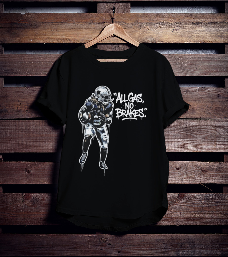 Las Vegas Raiders All Gas No Brakes Ashton Jeanty Football Player T-Shirt