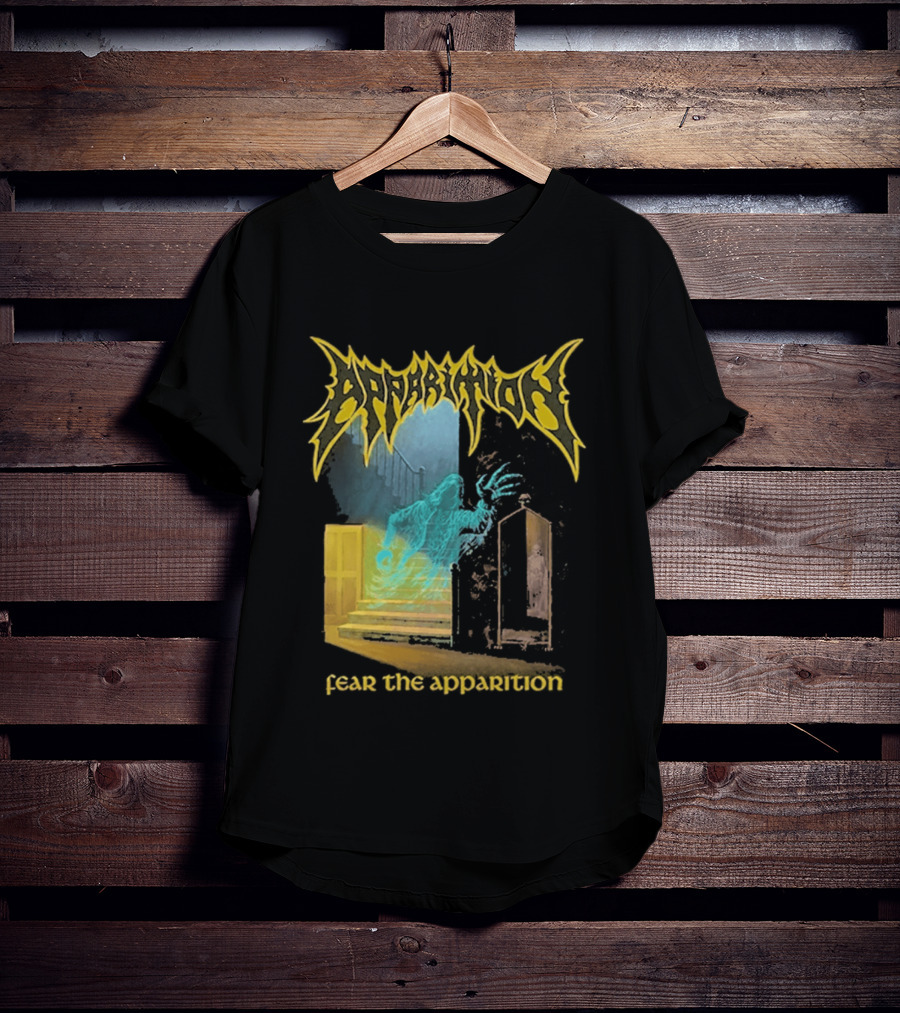 Apparition Fear The Apparition Spooky Ghostly Spirit Doorway T-Shirt